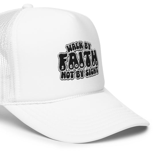 WALK BY FAITH trucker hat (WHITE)